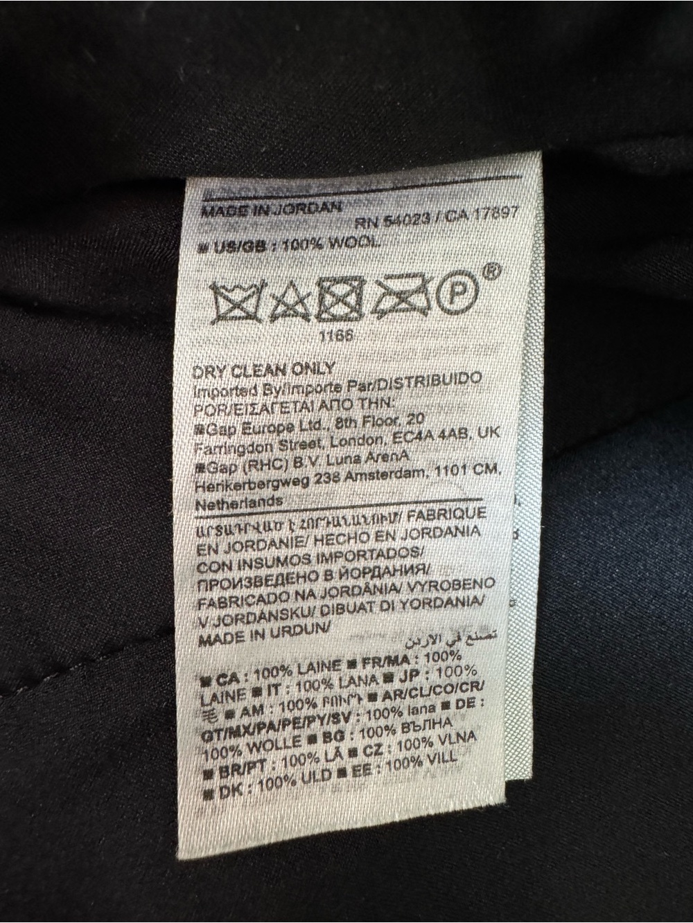 Banana Republic High Rise Straight Leg Italian Wool Pants Women 8 Long Black - Picture 10 of 11